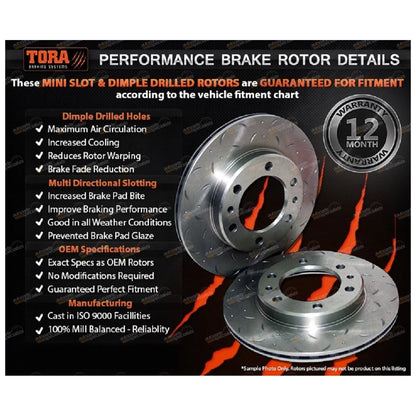 2 Front Drilled Slotted Disc Rotors + Bendix Brake Pads for Territory SX-SZ (2004–Present)