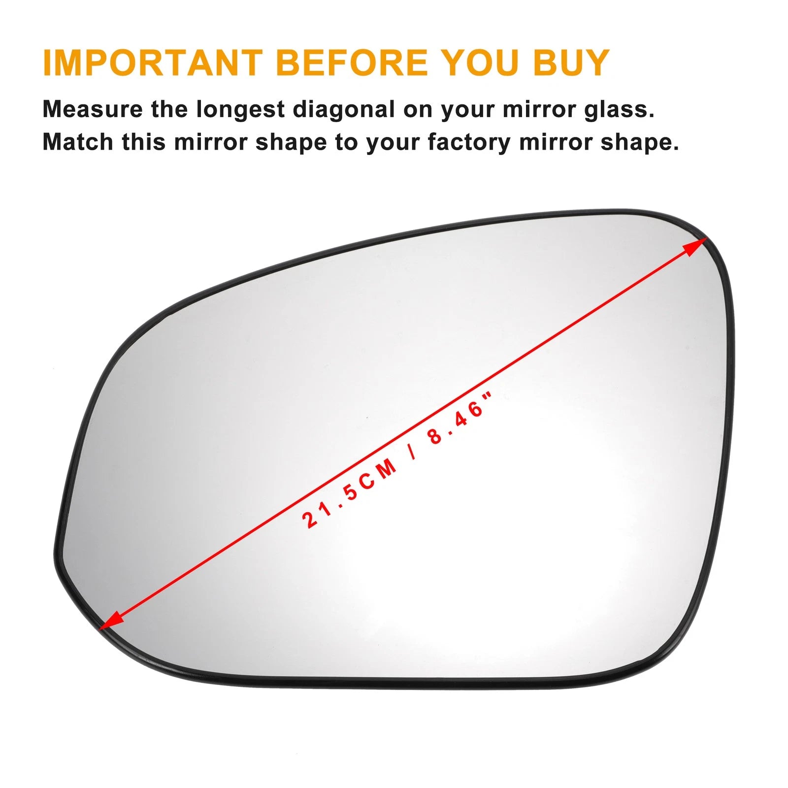 Left Side Mirror Glass Replacement Heated for Toyota Hilux RAV4 (2013–2019)
