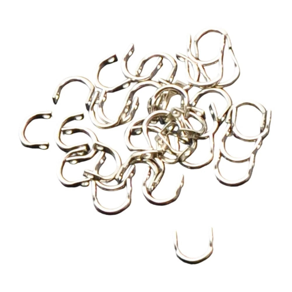 100pcs Metal Clevises for DIY Fishing Spinnerbaits and Rigs