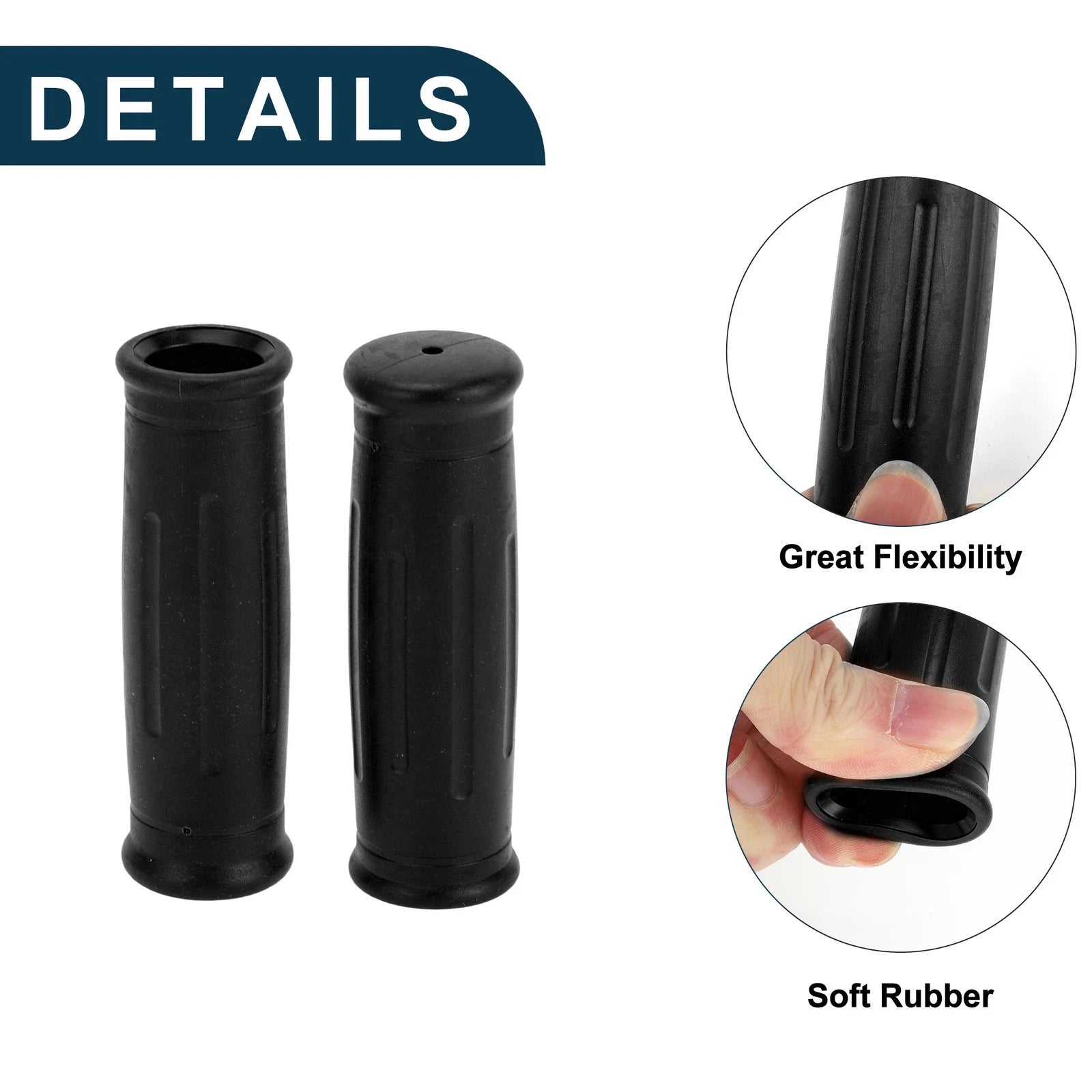 Bike Handlebar Grip Cover 85mm Lightweight End Protector for Black Pair (85mm)