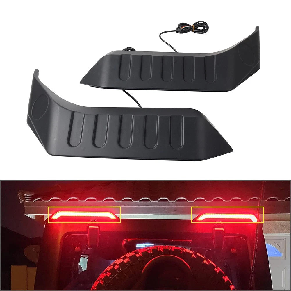 Rear Roof Spoiler Wing With Tail Light Lamp For Jeep Wrangler JK JKU 2007-2017