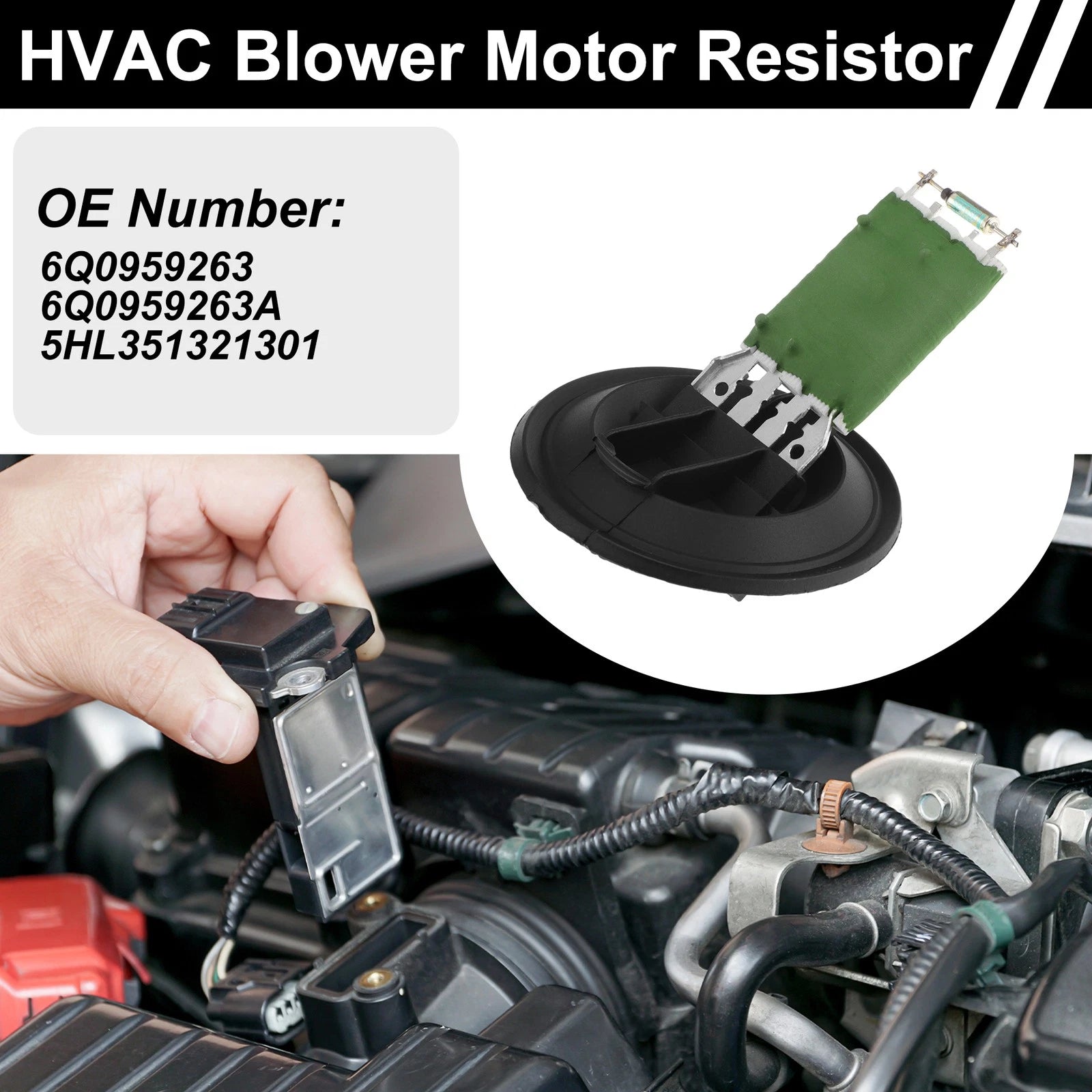 HVAC Blower Motor Resistor Replacement for Audi A1 (2010–2018)