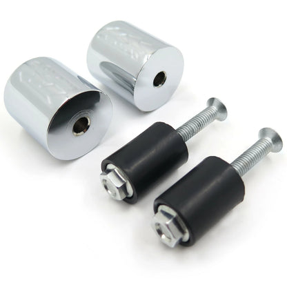 Handlebar Bar End Slider Chrome Rubber for Suzuki GSXR 600/750 (1992–2014)