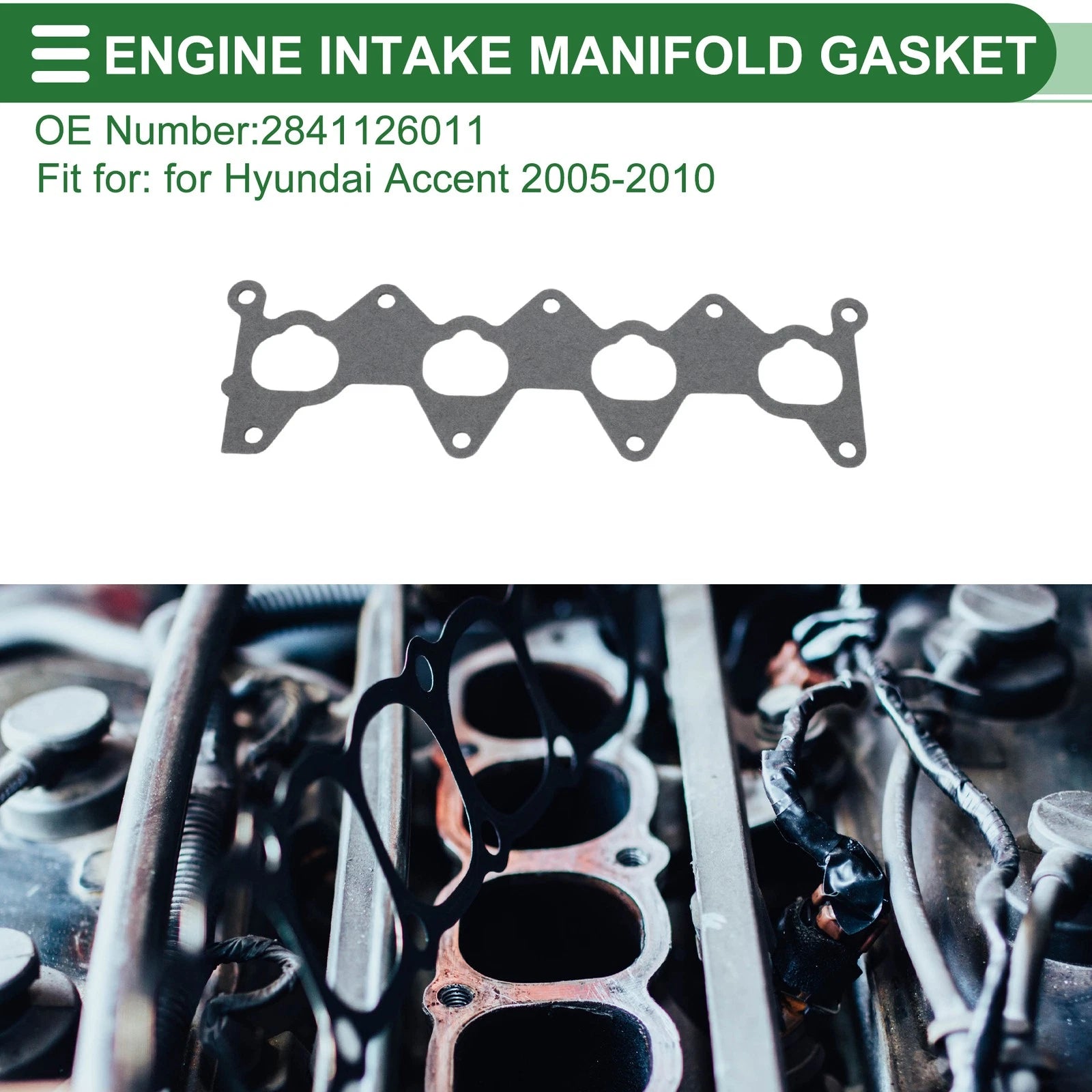 Engine Intake Manifold Gasket Replacement for Hyundai Accent (2005–2010)