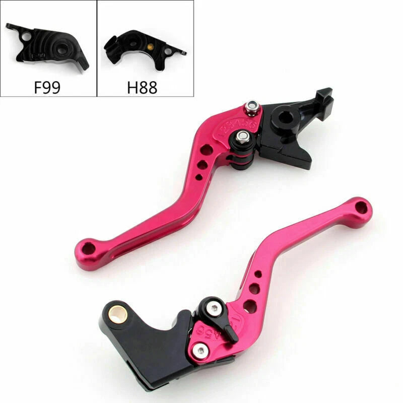 Short Brake Clutch Levers for Kawasaki ZZR/ZX1400 SE (2016–2017) Red T9
