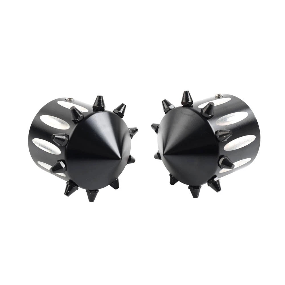 CNC Cut Front Axle Cap Nut Covers for Harley Touring Road King (2014–2023)