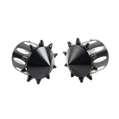 CNC Cut Front Axle Cap Nut Covers for Harley Touring Road King (2014–2023)