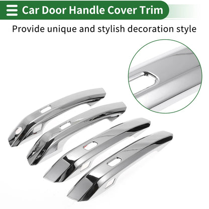 Car Door Handle Cover Trim for Audi A4L 2017-2021 Silver Tone