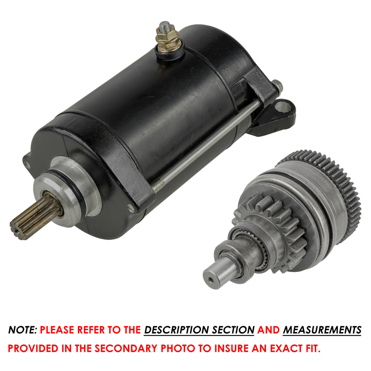 Starter Motor Replacement with Drive for Yamaha 63M (2000–2000)