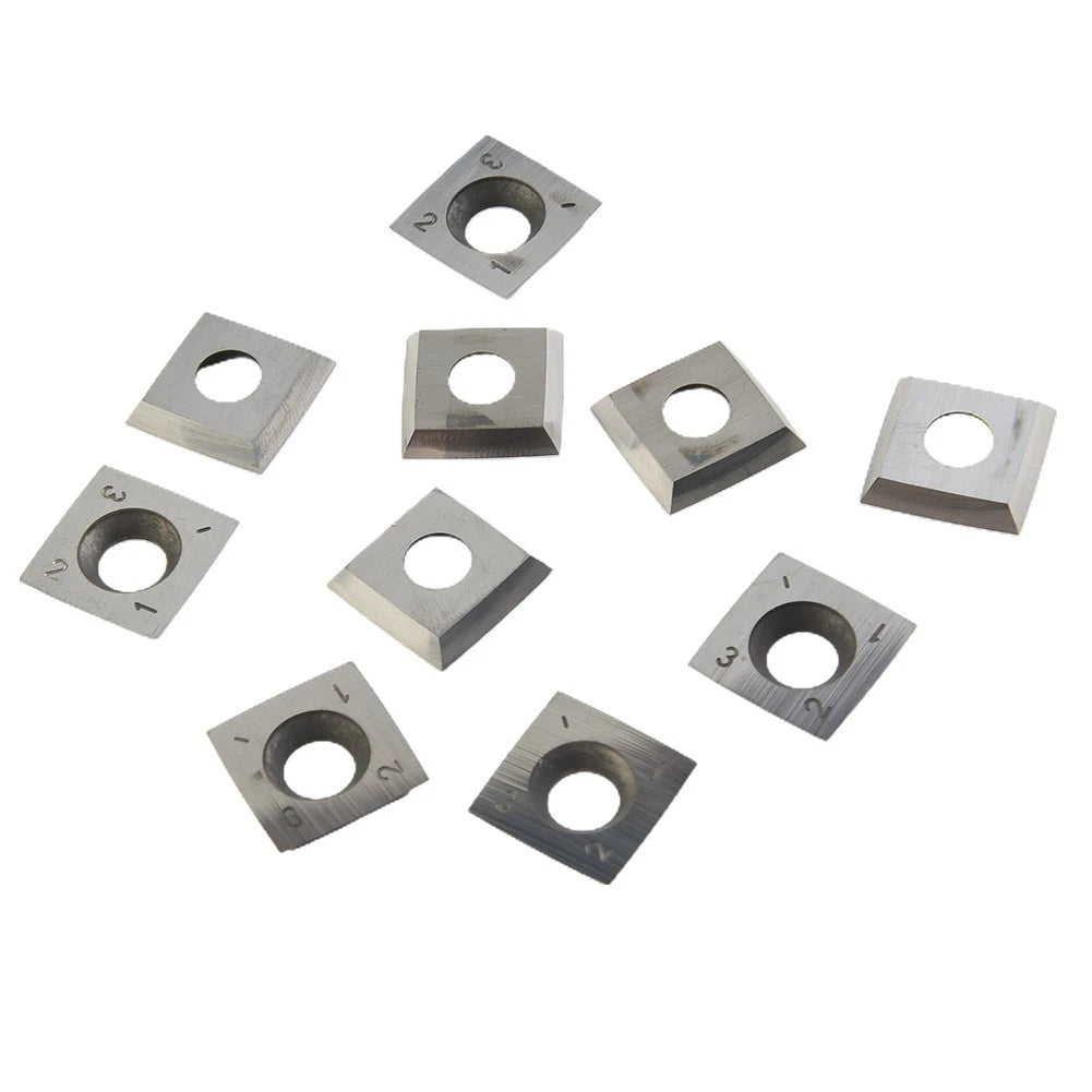 10pc Box of 15x15x2.5mm Carbide Cutter Inserts for Spiral Planer Head