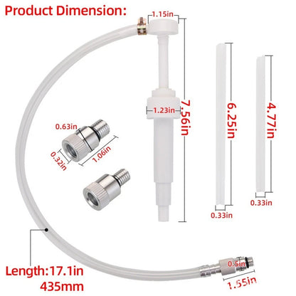 Lower Unit for GEAR Lube Pump with Swivel Metal Head and 3 Adapters