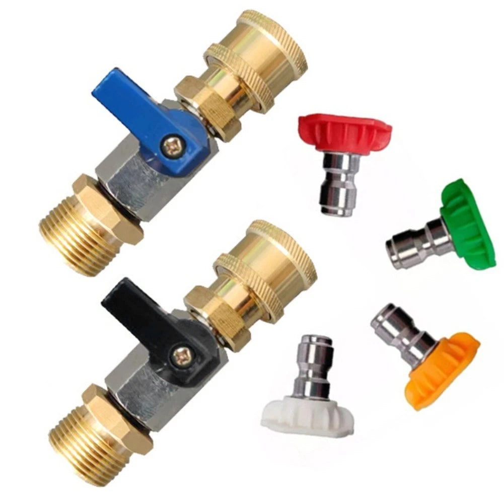 Quick Connect M22 Adapter 14mm with On Off Switch for Pressure Washers