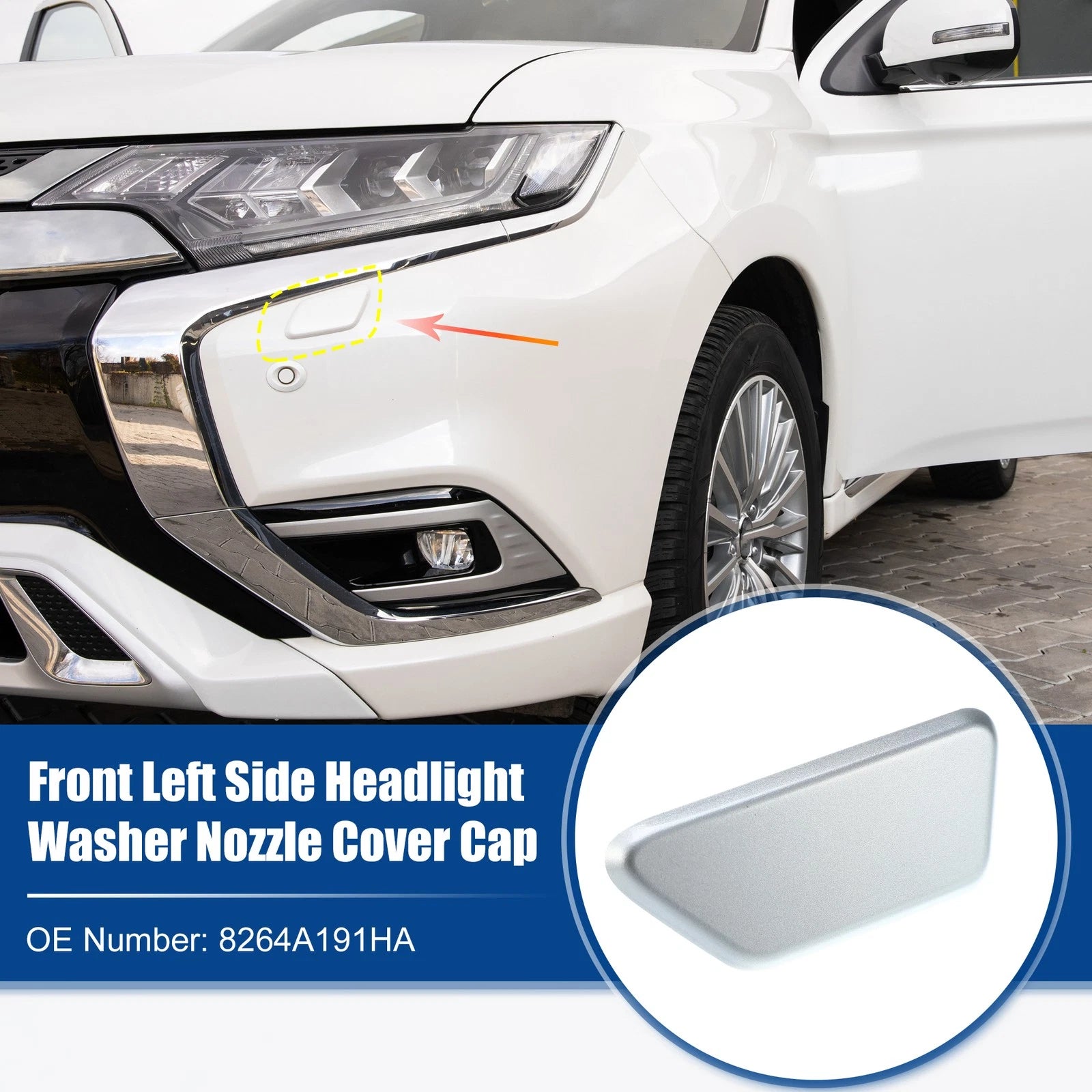 Left Headlight Washer Nozzle Cover Replacement for Mitsubishi Pajero (2009–2019)