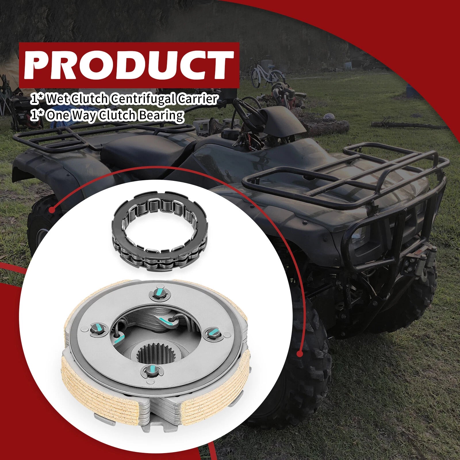Centrifugal Carrier Bearing for Honda Rancher 350 TRX350 (2000–2006)