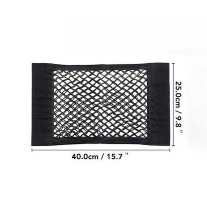 Trunk Mesh Bag for Sedans SUVs (40x25cm, Black)