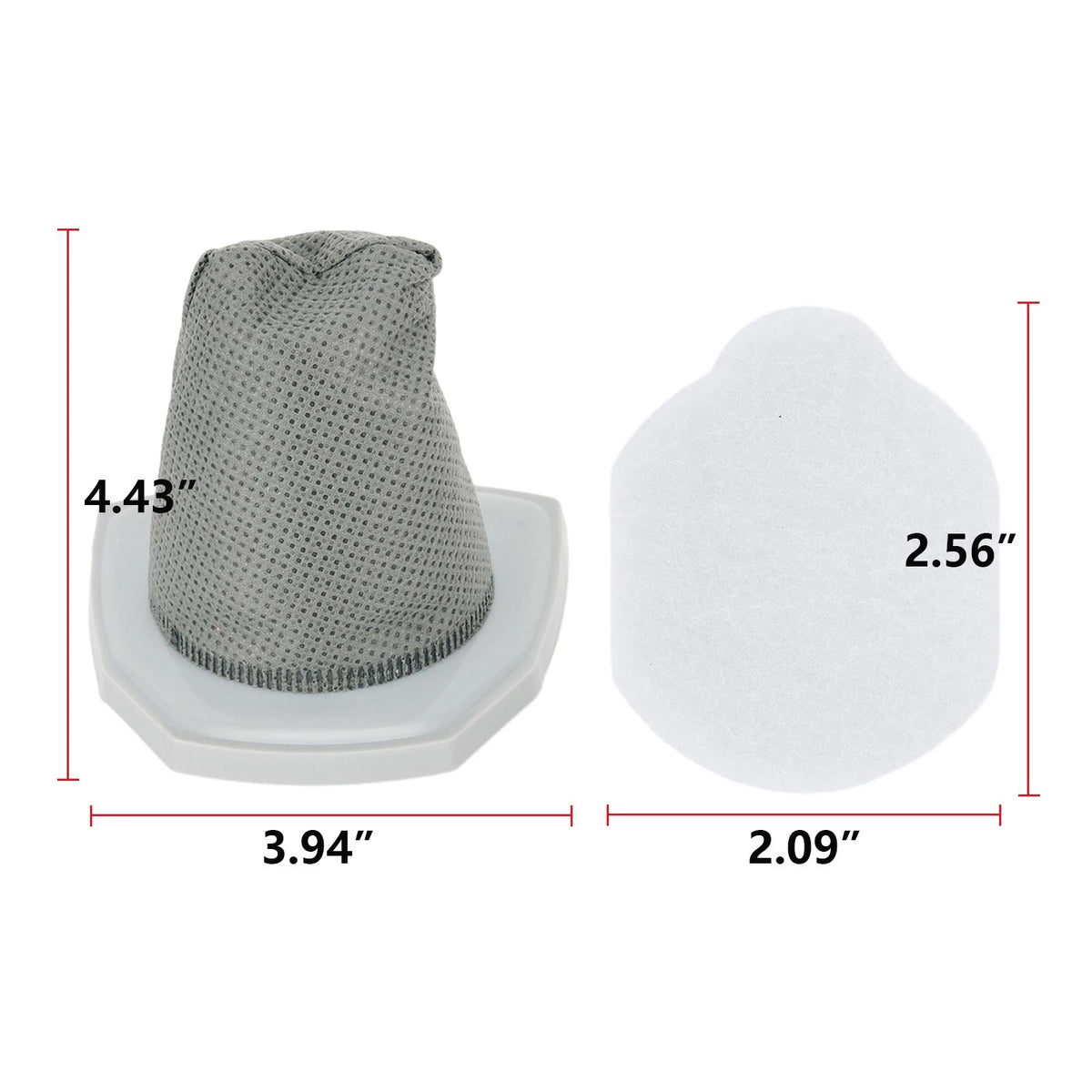 4-Pack Pre-Motor Cup Filter Set for Eureka NES210/NES212
