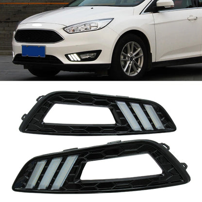 LED Daytime Running Lights for Ford Focus (2015–2016) DRL Amber White