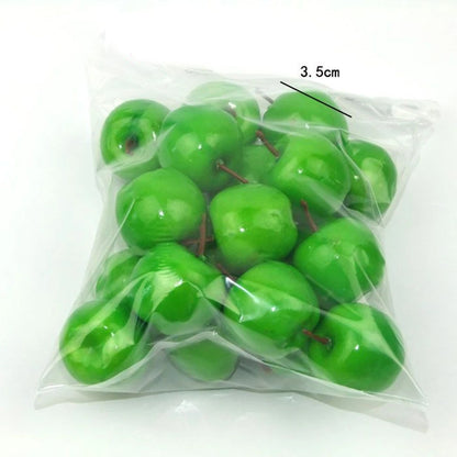 Simulation Fruit Decorative Ornaments - Green & Red Plastic