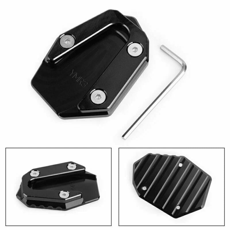 Side Stand Kickstand Enlarger Plate for Yamaha YZF R25 R3 MT-25 MT03 (2014–2019) Black