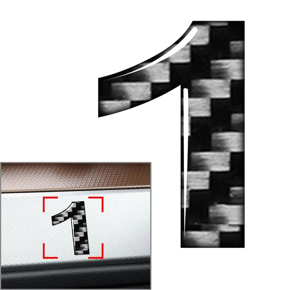 Carbon Black Window Door Wall Badge Emblem Decals for Car