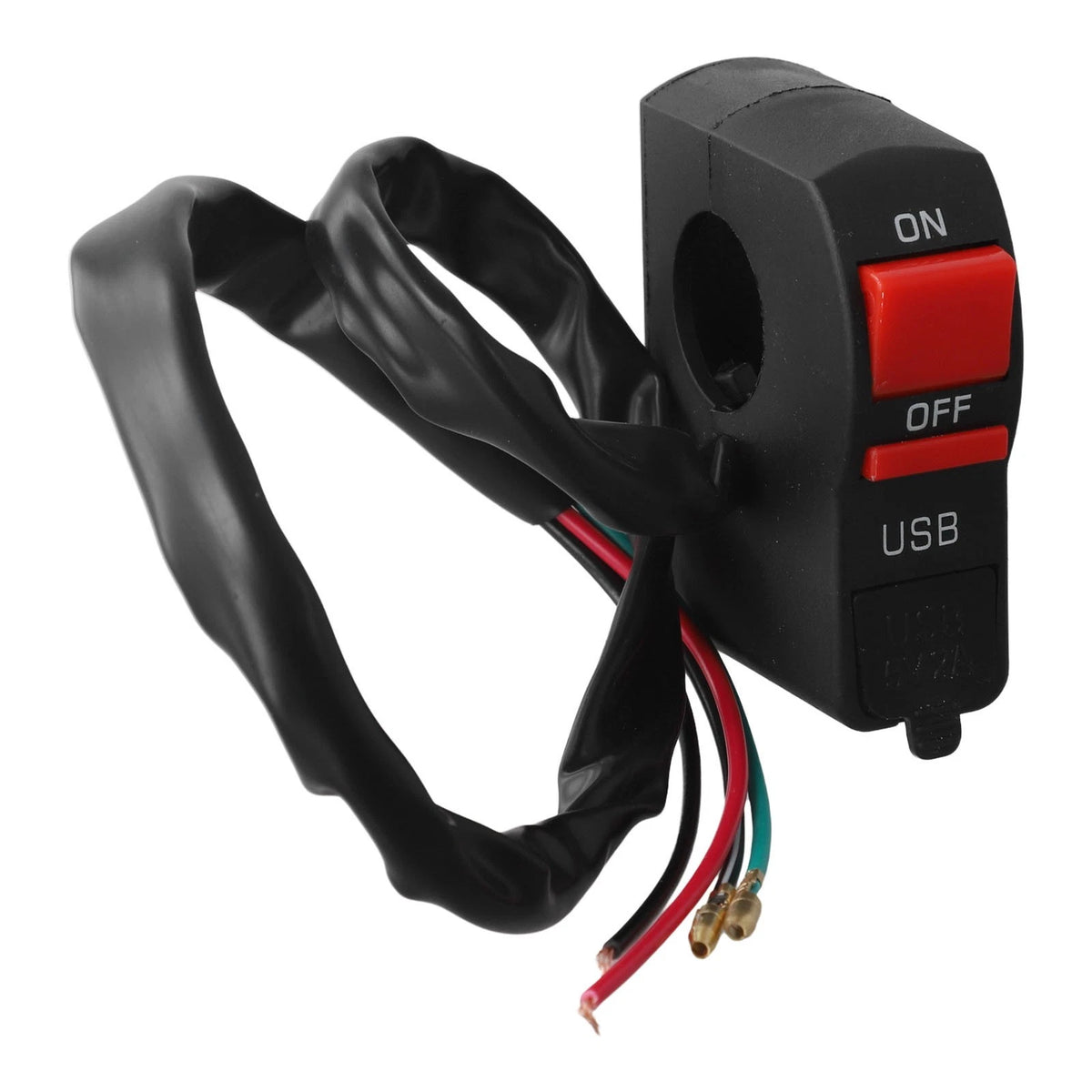 Efficient USB Charging Solution with Integrated Headlight Switch for Bikes