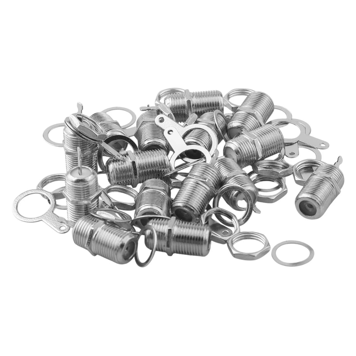 15pcs F Type Chassis Mounted Socket Female Soldering Connector
