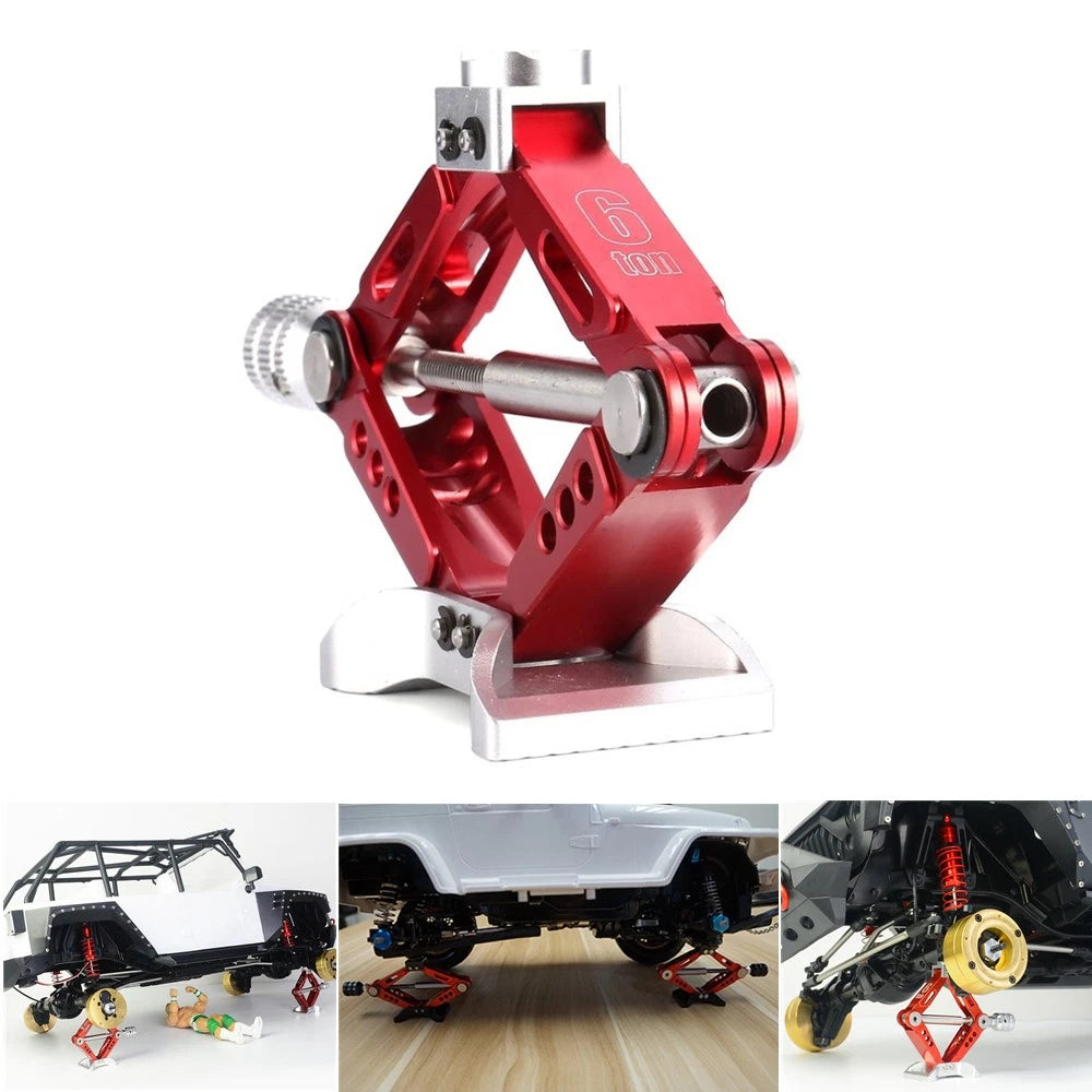 Adjustable Aluminum Alloy Scissor Jack Tool for Axial SCX10 (1/10 RC Car)