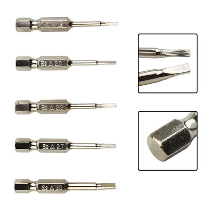 5x Head Screwdriver Set 50mm Magnetic 1/4 Hex Shank