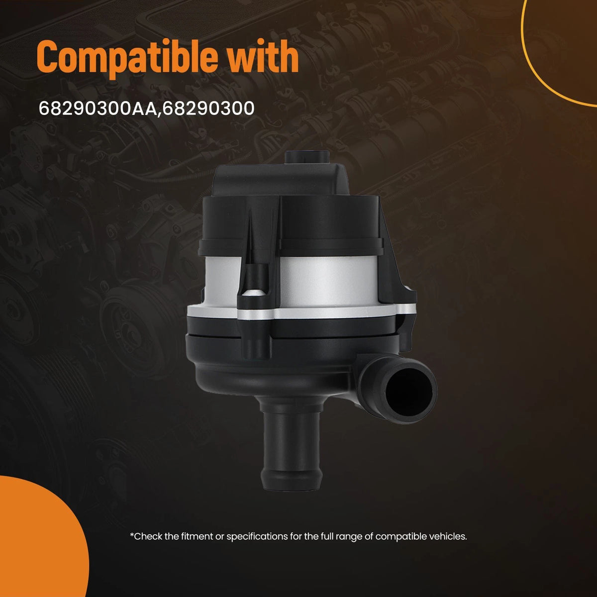 Cooling Water Pump for Jeep Wrangler 2.0T (2018–2020) 68290300AA