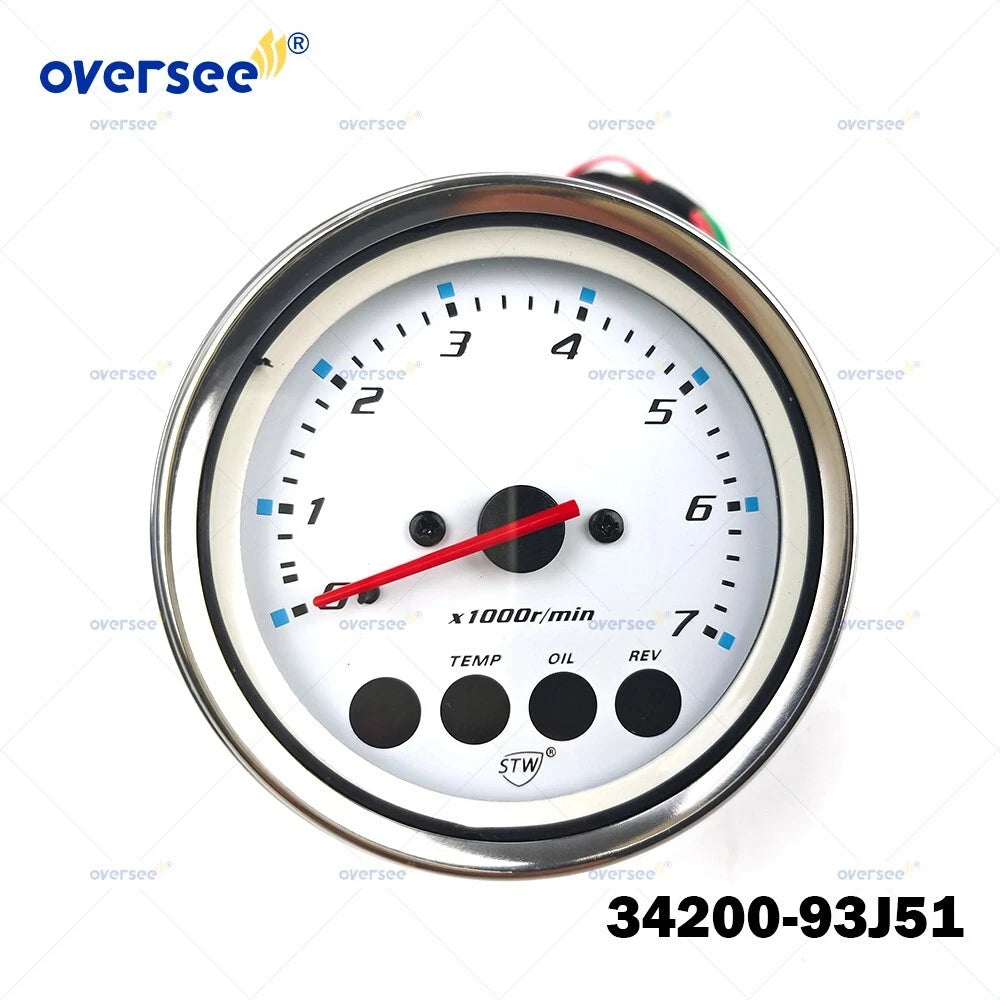 White Multifunction Tachometer for Suzuki DF40 DF140 (2000–2023)