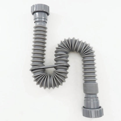 Flexible Adjustable Sink Drain Pipe Hose with Double Ended Tube Brackets
