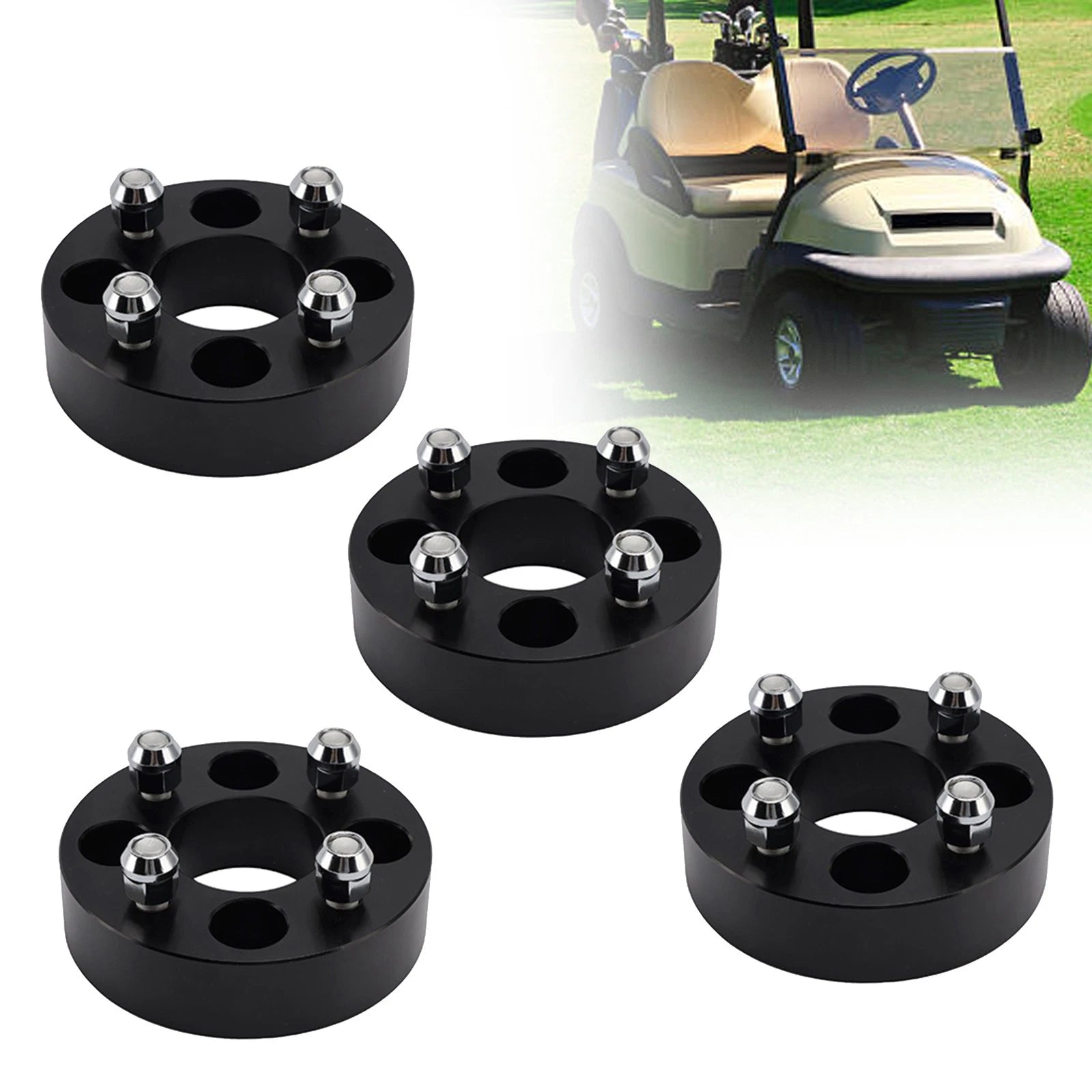 1.5" Wheel Spacers Kit for EZGO Club Car Golf Carts (Cable)