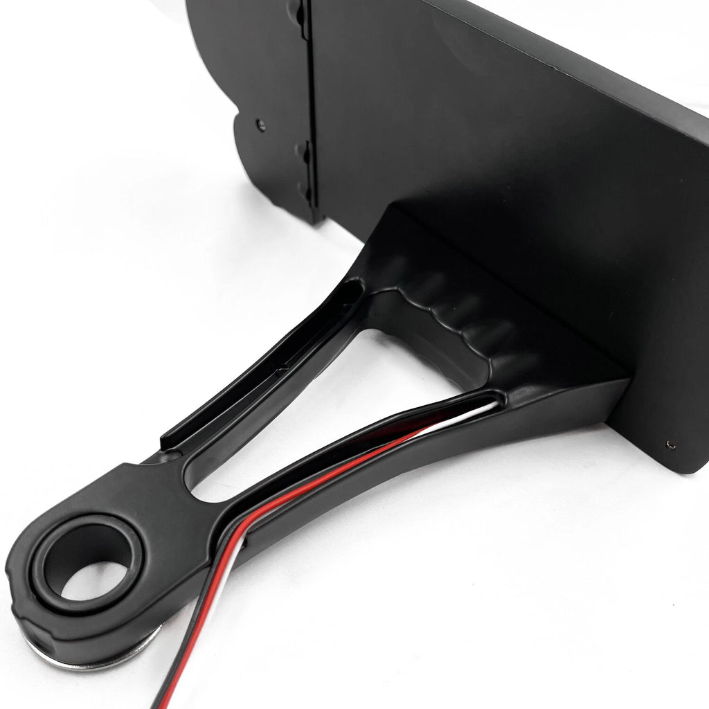 Black Side Mount License Plate Bracket w/ Skull LED Tail Light for Motorcycle
