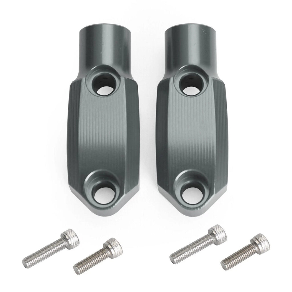 CNC Master Cylinder Clamp with 10mm Mirror Mount for 22mm Handlebar T9