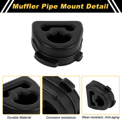 2X Muffler Exhaust Hanger for Volkswagen Sagitar (2012–2014) 1404920144 Rubber Black