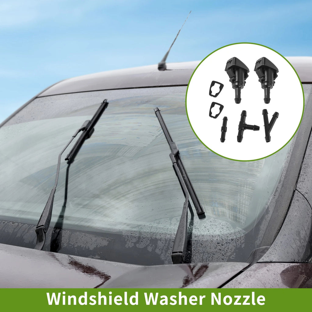 Windshield Washer Nozzle Replacement with Hose Connector for Mitsubishi (2000–2010)