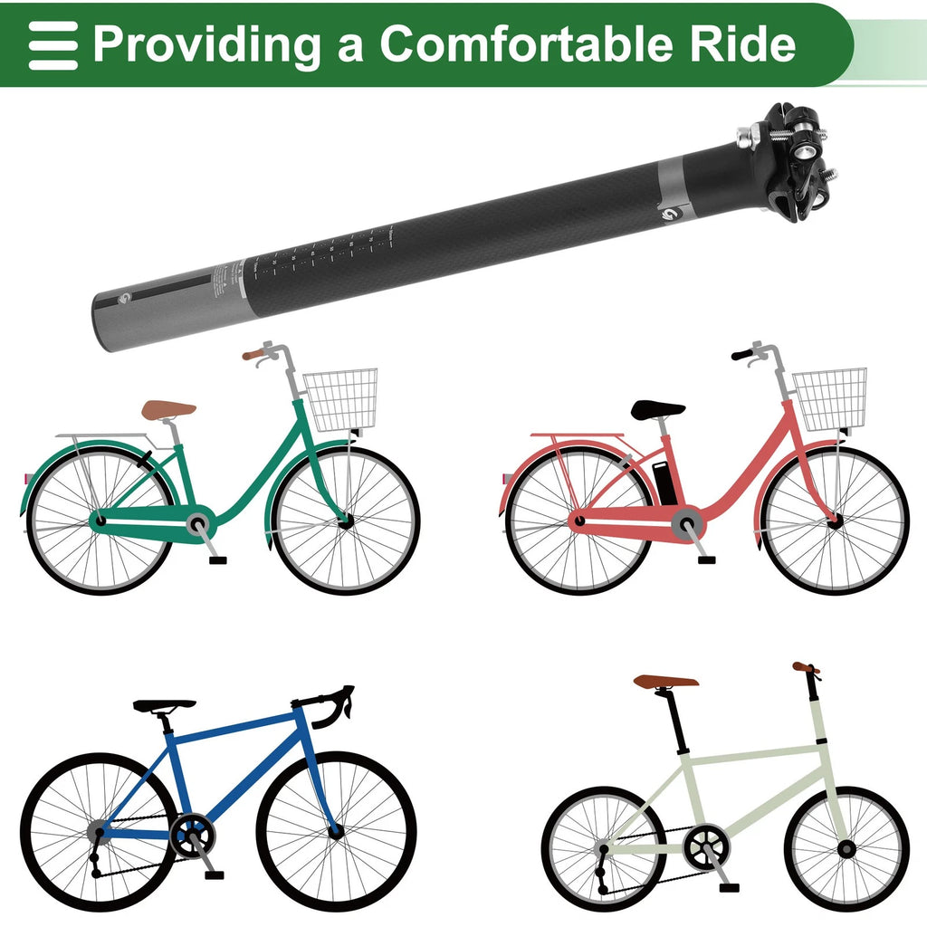 Seat Post Shock Absorbing 31.6x350mm Replacement for Universal Bike (Any Year)