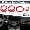4pc A/C Knob Cover Set Volume Knob Start Stop Ring for Honda CRV (2017–2021)