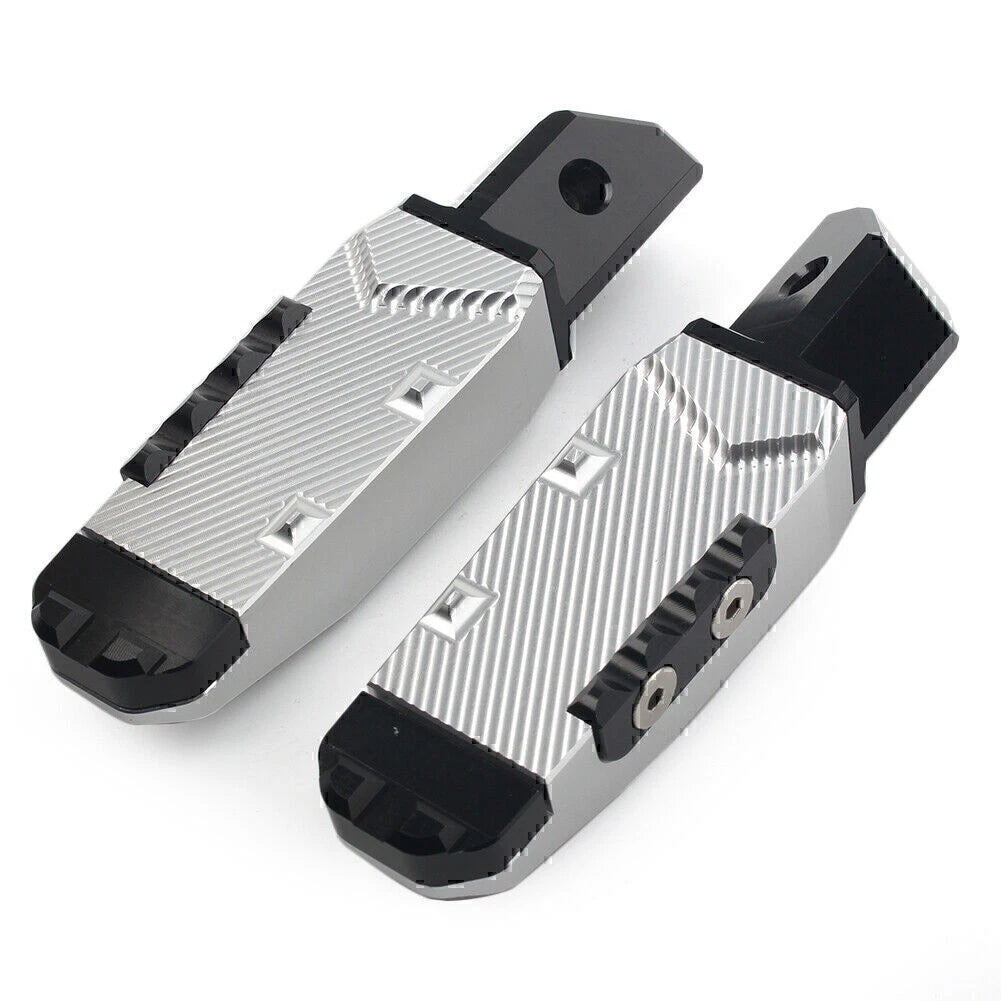 2X Silver Rear Passenger Foot Pegs Pedal Pad for Honda CBR600RR (2003–2019)