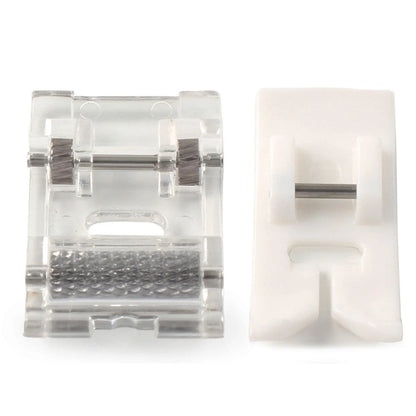 2X Roller Presser Foot & Non-Stick Zigzag Foot for Brother Singer