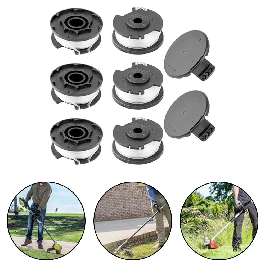 Set of 6 Replacement Spools for Hyper Tough String Trimmers (16ft)