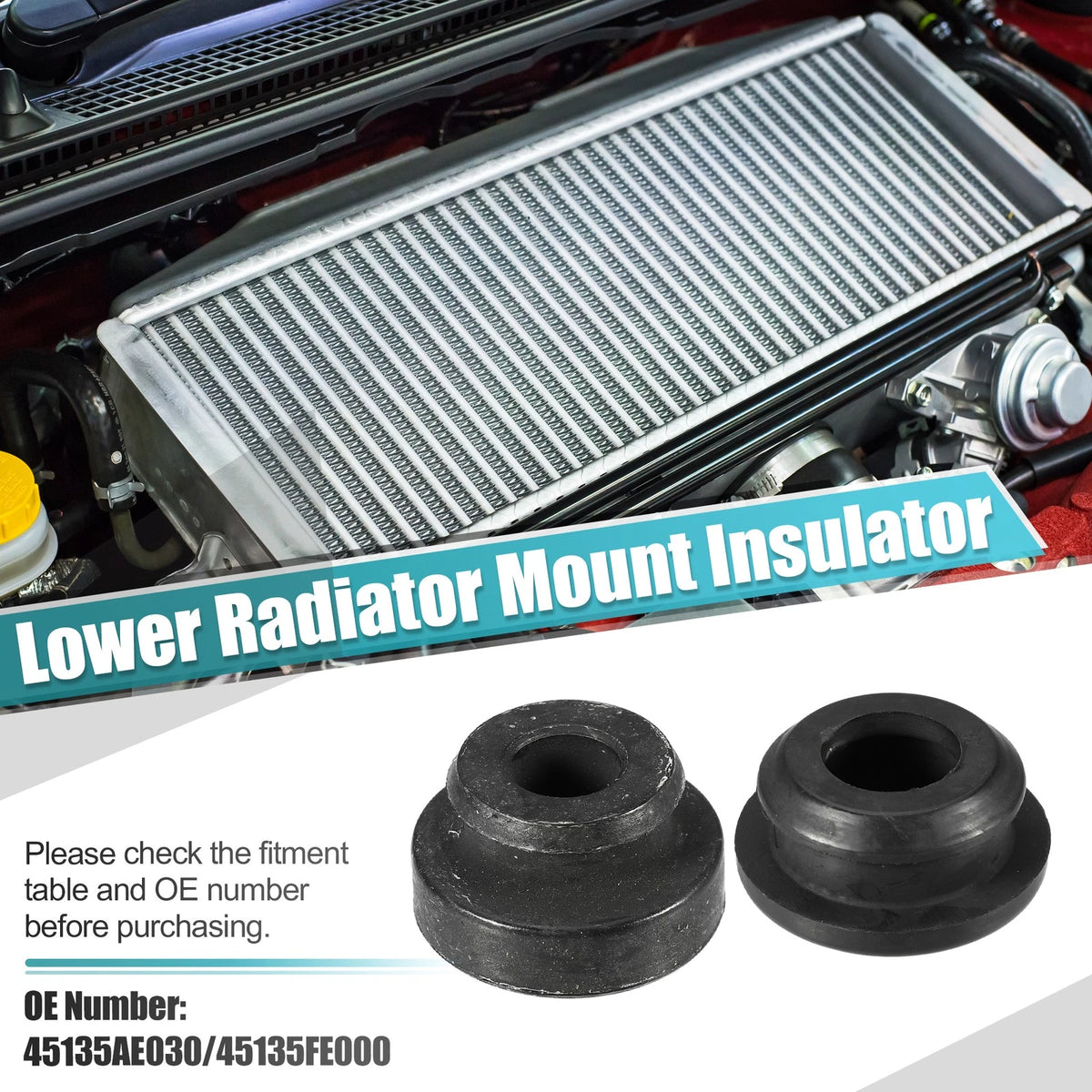 Radiator Mount Cushion Rubber Bush Kit for Subaru (2005–2019)