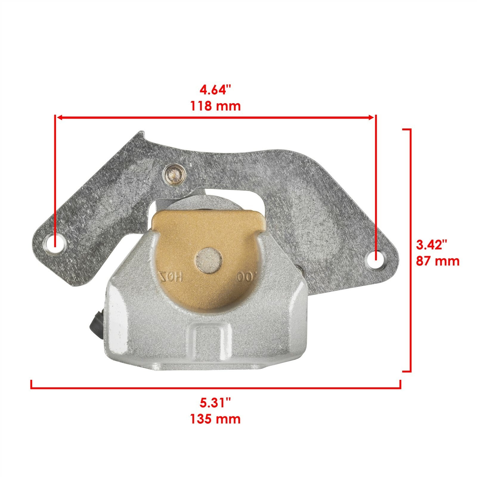 Brake Disc Rotor and Caliper Front Left Replacement for Honda Rancher 420 (2009–2013)