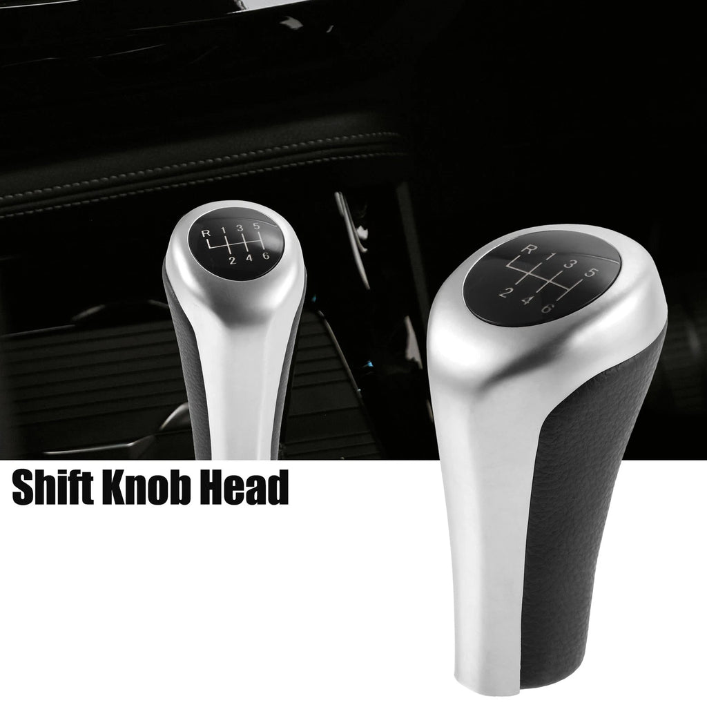 6 Speed Manual Shift Knob Head Replacement for BMW Black Faux Leather (2012–2018)