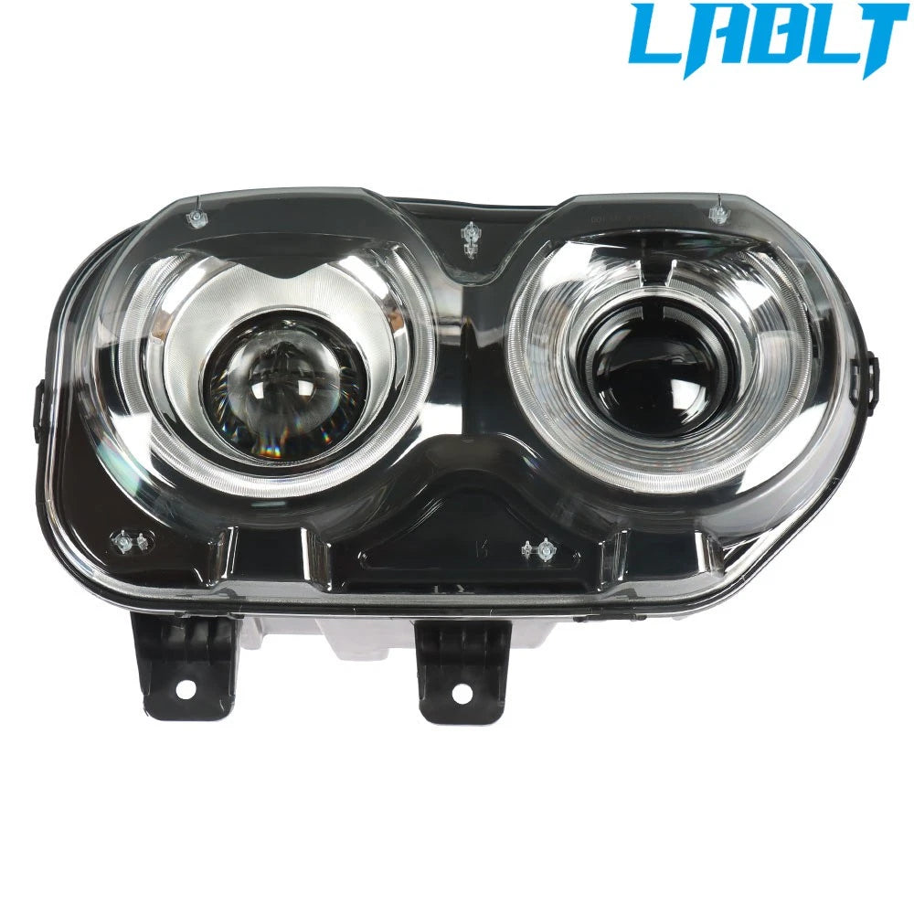 Headlight Assembly Halogen Right Side Black for Dodge Challenger (2015–2018)