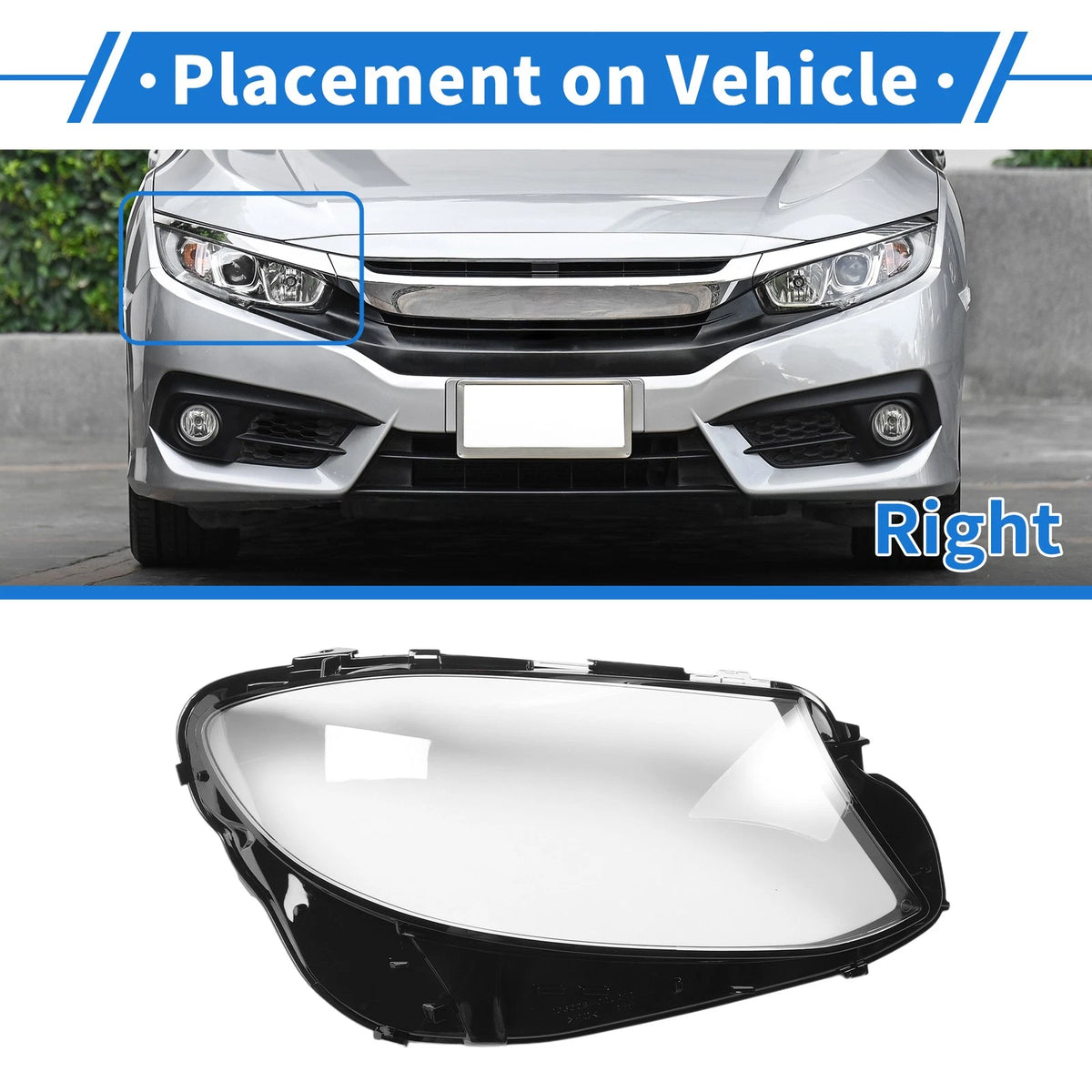 Headlight Lens Cover for Mercedes-Benz E-Class (2016–2021)