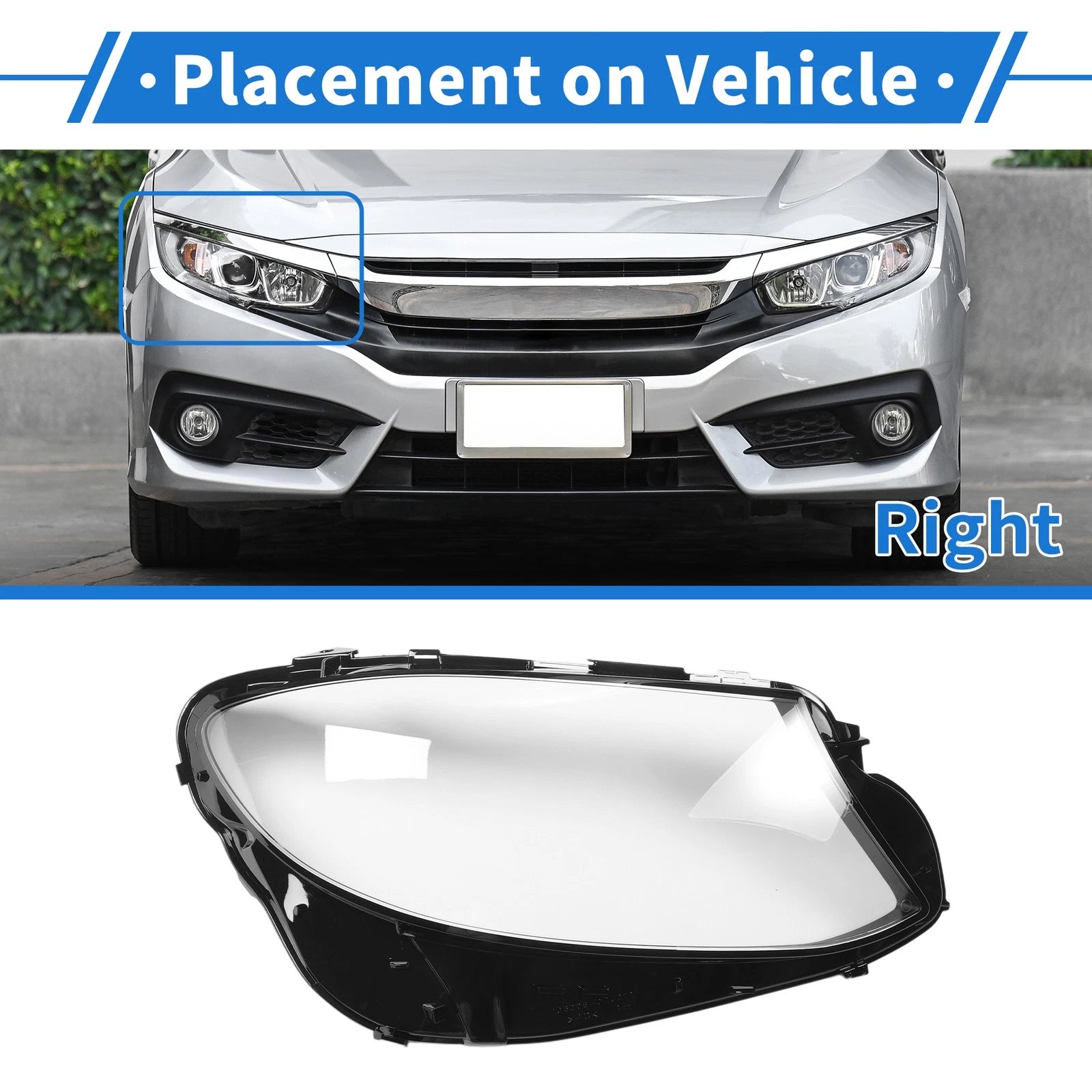 Headlight Lens Cover for Mercedes-Benz E-Class (2016–2021)
