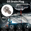 M12.1x1.75 Oil Drain Plug for Universal Applications (Hex Key, 2xRubber Washers)