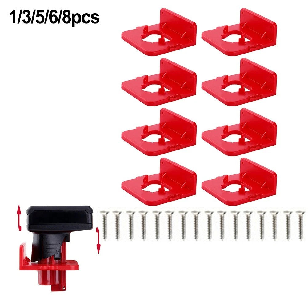 12V Wall Rack Holder for Power Tool Batteries (ABS Mount with Screws)
