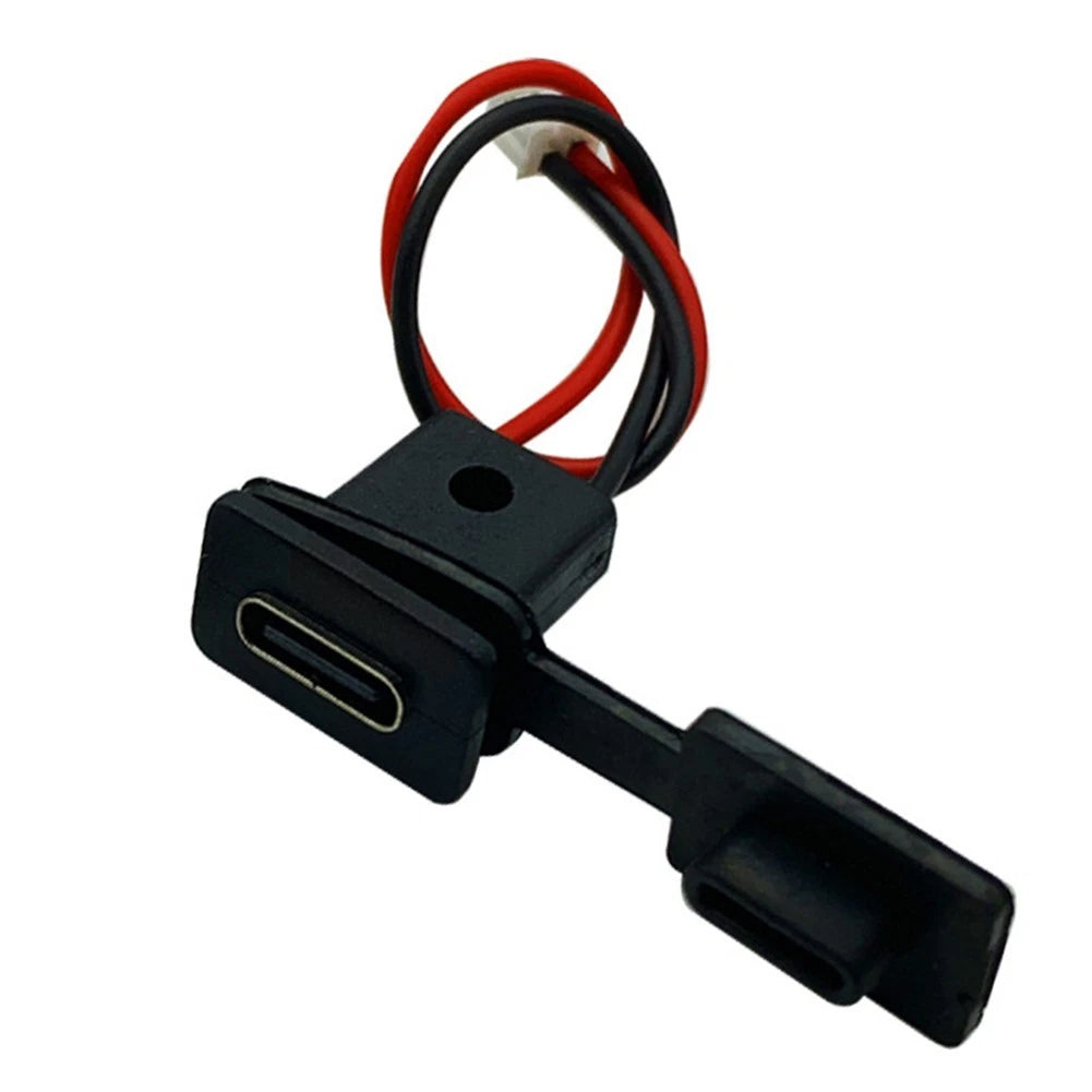 USB-C Charging Socket for Universal Applications (Waterproof, Black)